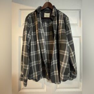 Weatherproof Men's Plaid Shirt Jacket in Black and Gray